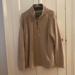 Oversized teddy quarter zip